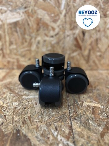 Set bureaustoel wielen Gispen Zinn voor harde vloer