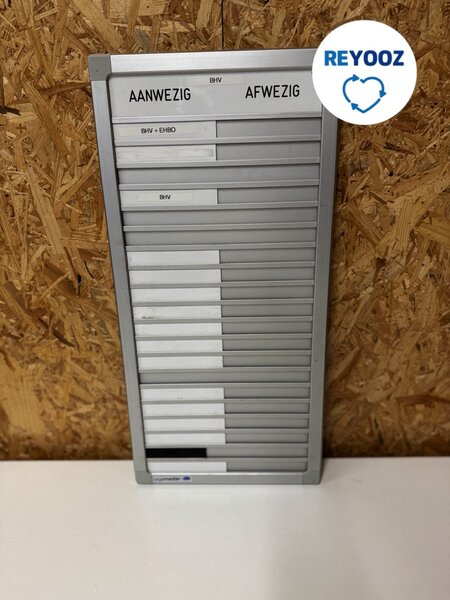 Legamaster aanwezig en afwezig bord 58x24cm - wit