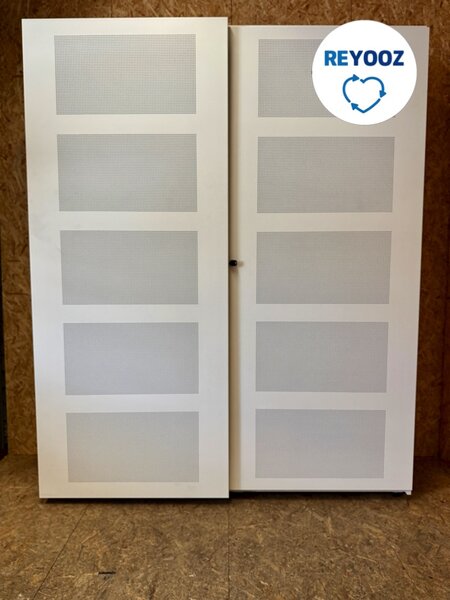 Ahrend akoestische schuifdeurkast 195x200 wit - tweedehands