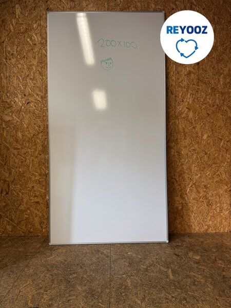 Whiteboard 200x100cm wit magnetisch