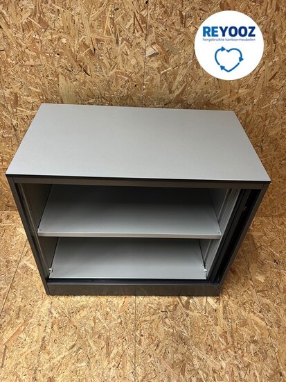 Ahrend roldeurkast - 74cm hoog - 80cm breed - 45cm diep - antracietgrijs