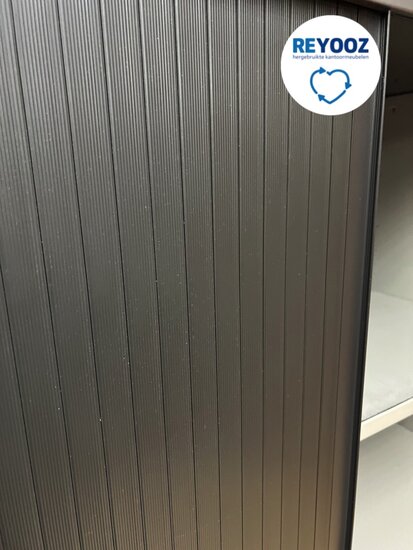 Ahrend hoge roldeurkast - 195cm hoog - 120cm breed - 45cm breed - antracietgrijs - budgetkast