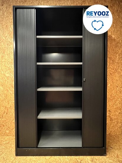 Roldeurkast 195x120x45cm Ahrend - zwart