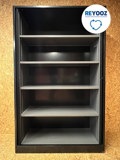 Roldeurkast 195x120x45cm Ahrend - zwart