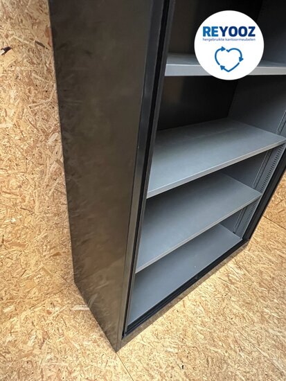 Roldeurkast 195x120x45cm Ahrend - zwart