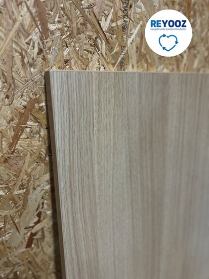 Tweedehands bureaublad 160x80cm melamine - natuur eiken