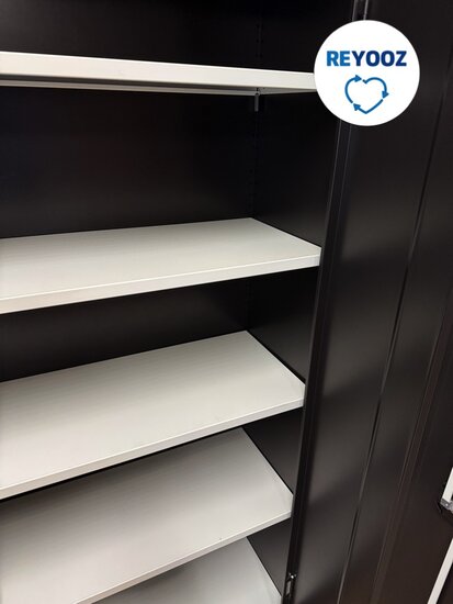 Overtoom kast zwart - 195cm hoog