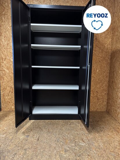Overtoom kast zwart - 195cm hoog