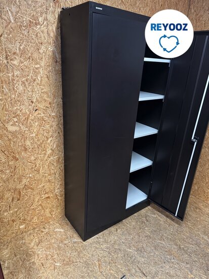 Overtoom kast zwart - 195cm hoog