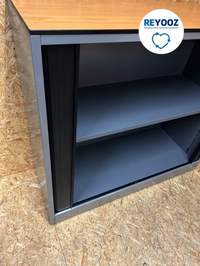 Ahrend roldeurkast - 120x120x45cm - zilvergrijs