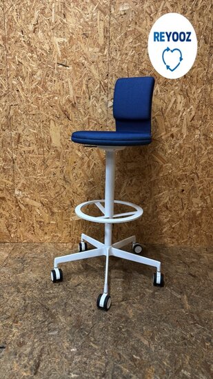 LaPalma laboratorium stoel  - baliestoel of receptiestoel - blauw