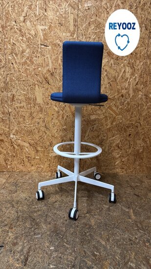 LaPalma laboratorium stoel  - baliestoel of receptiestoel - blauw