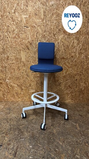 LaPalma laboratorium stoel  - baliestoel of receptiestoel - blauw