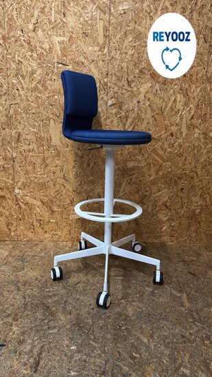 LaPalma laboratorium stoel  - baliestoel of receptiestoel - blauw