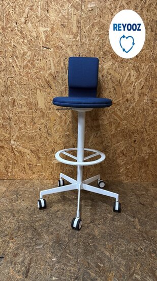 LaPalma laboratorium stoel  - baliestoel of receptiestoel - blauw
