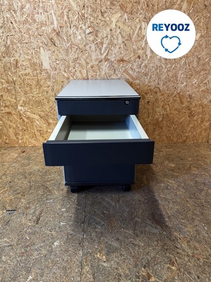 Ahrend ladeblok - lichtgrijs met kunststof front - 76cm lang