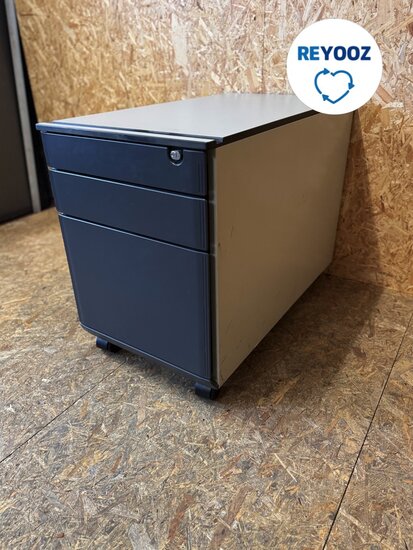 Ahrend ladeblok - lichtgrijs met kunststof front - 76cm lang