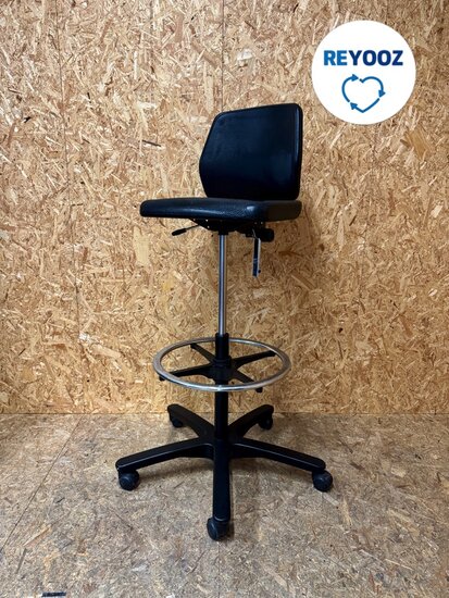 Tweedehands baliestoel of werkkruk - zwart - tweedehands