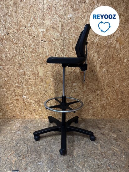 Tweedehands baliestoel of werkkruk - zwart - tweedehands