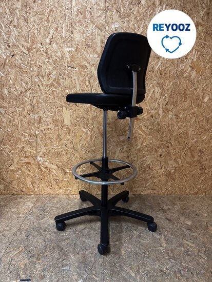 Tweedehands baliestoel of werkkruk - zwart - tweedehands