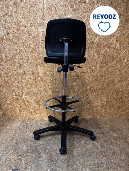 Tweedehands baliestoel of werkkruk - zwart - tweedehands