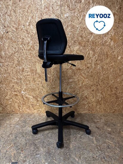 Tweedehands baliestoel of werkkruk - zwart - tweedehands