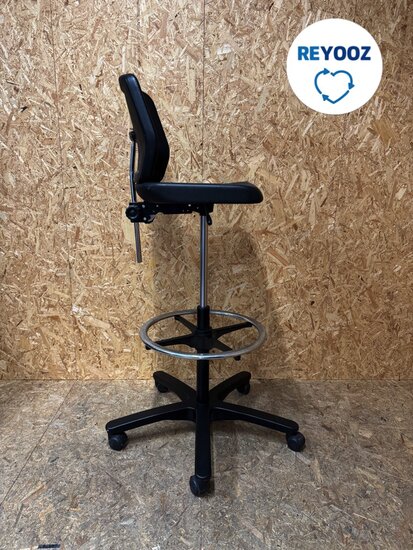 Tweedehands baliestoel of werkkruk - zwart - tweedehands