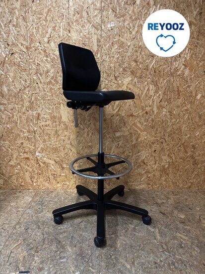 Tweedehands baliestoel of werkkruk - zwart - tweedehands