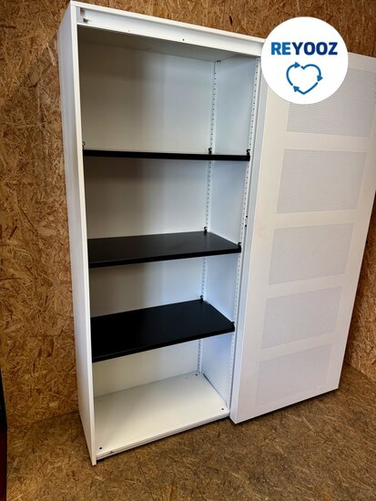 Ahrend akoestische schuifdeurkast 195x160 wit - nieuwstaat