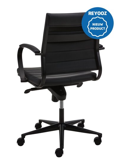 Design vergaderstoel Magine 600PUZ - zwart met zwart frame - medium rug