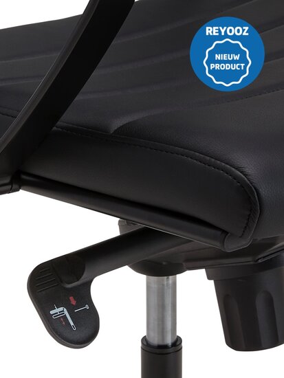 Design vergaderstoel Magine 600PUZ - zwart met zwart frame - medium rug