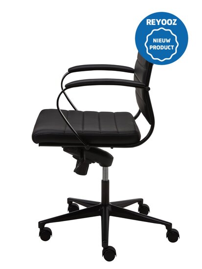 Design vergaderstoel Magine 600PUZ - zwart met zwart frame - medium rug