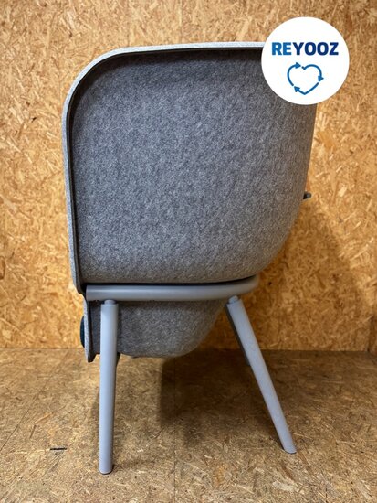 De Vorn POD - grijs - akoestische stoel - belstoel - circulaire stoel