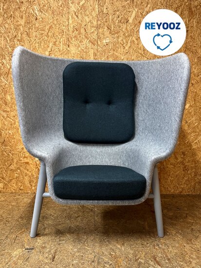 De Vorn POD - grijs - akoestische stoel - belstoel - circulaire stoel