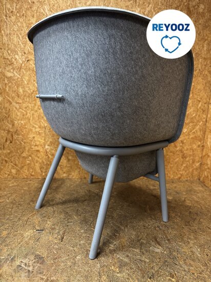 De Vorn POD - grijs - akoestische stoel - belstoel - circulaire stoel