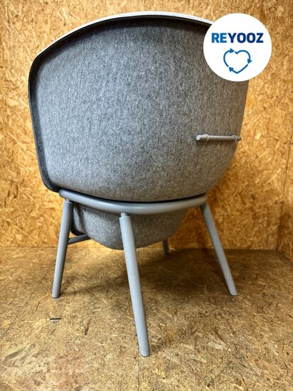 De Vorn POD - grijs - akoestische stoel - belstoel - circulaire stoel