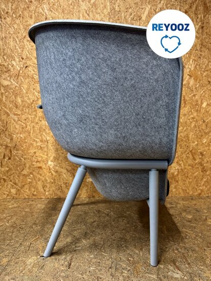 De Vorn POD - grijs - akoestische stoel - belstoel - circulaire stoel