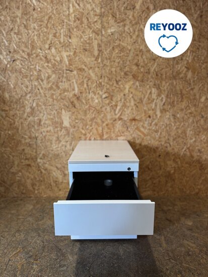 Ahrend ladeblok - wit met metalen front - 60cm lang