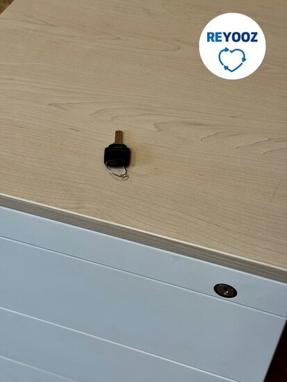 Ahrend ladeblok - wit met metalen front - 60cm lang