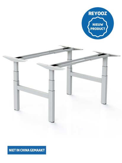 Zilvergrijs Actiforce 670 duo zit-sta bureau of laag-hoog bureau