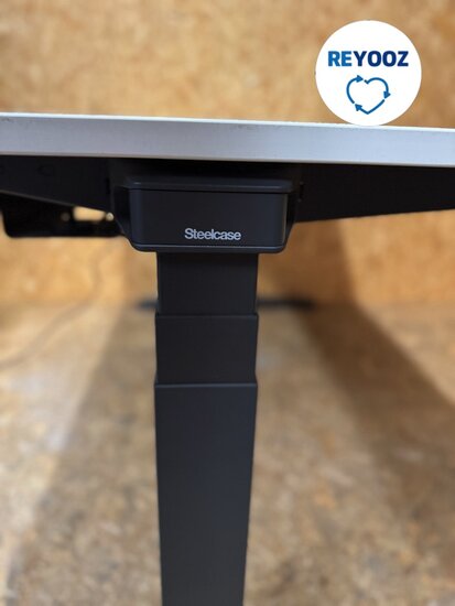 Steelcase Ology zit-sta bureau - 160x80 - zwart - antraciet