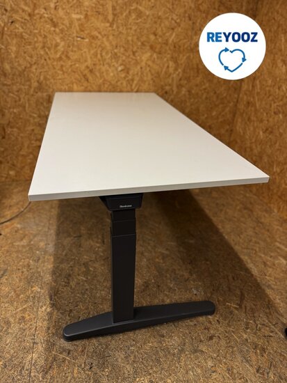 Steelcase Ology zit-sta bureau - 160x80 - zwart - antraciet