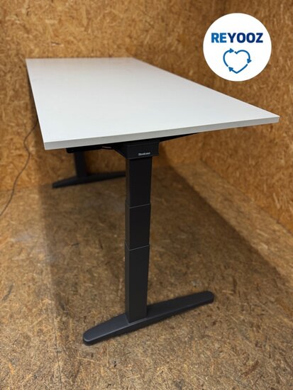 Steelcase Ology zit-sta bureau - 160x80 - zwart - antraciet