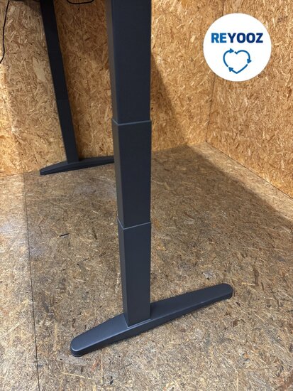 Steelcase Ology zit-sta bureau - 160x80 - zwart - antraciet