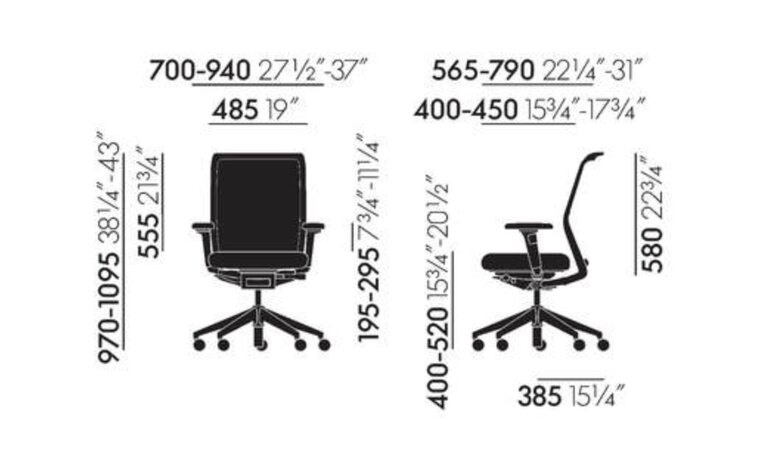 Vitra ID Mesh - zwart - refurbished