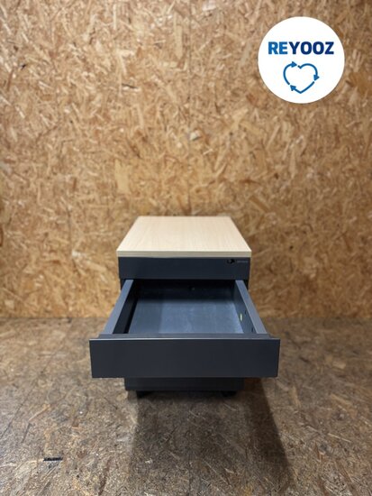 Ahrend ladeblok - antraciet met metalen front - 60cm lang