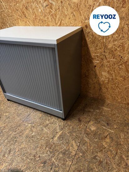 Ahrend roldeurkast 80cm breed en 74cm hoog - zilvergrijs