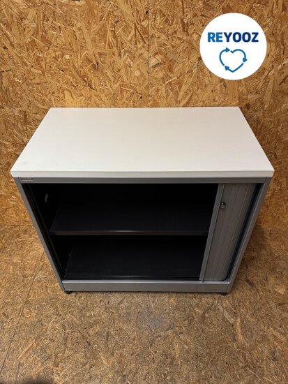 Ahrend roldeurkast 80cm breed en 74cm hoog - zilvergrijs