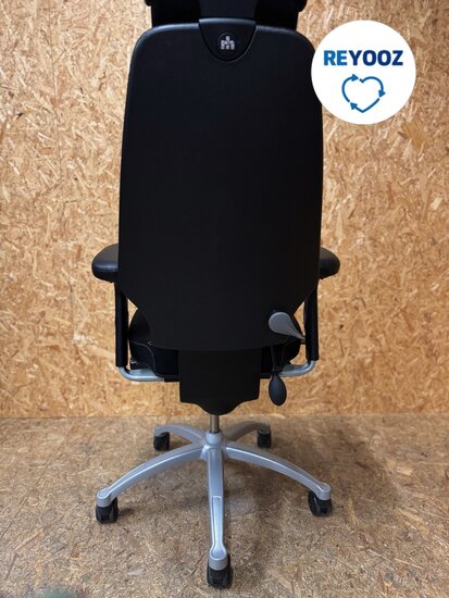 RH Logic 400 - refurbished ergonomische bureaustoel - zwart met hoofdsteun