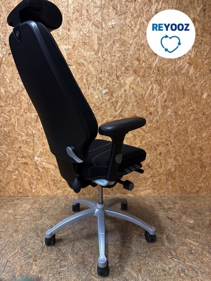 RH Logic 400 - refurbished ergonomische bureaustoel - zwart met hoofdsteun